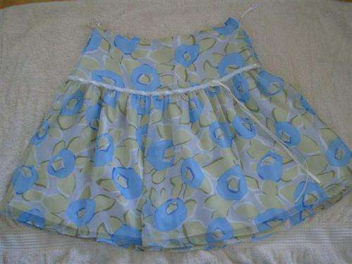 Elegant Chiffon Drapy Floral Print Skirt - Size S