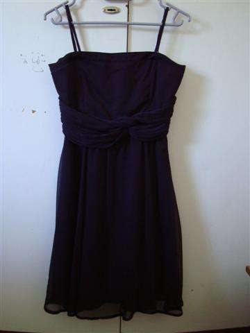 Idear for party!!   Elegant Chiffon Drapy Wine Purple Color Dress - UK8/US4/S