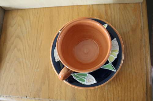 Cup and saucer (7 sets available) - Most beautiful Capuccino cups (large)