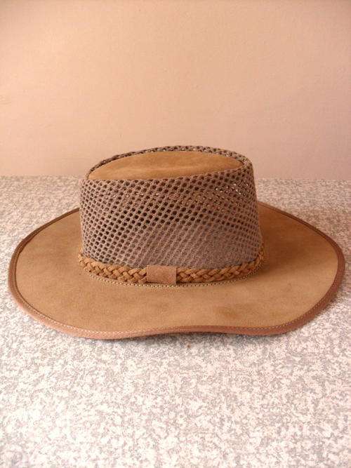 Suede leather hat for men