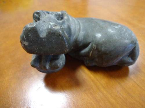 Grey Hippo Ornament