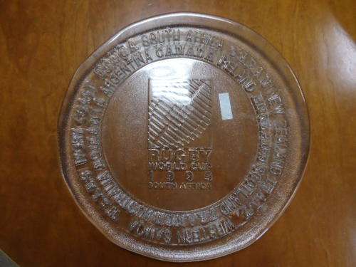 Rugby World Cup 1995 - Glass Plate Memorabilia