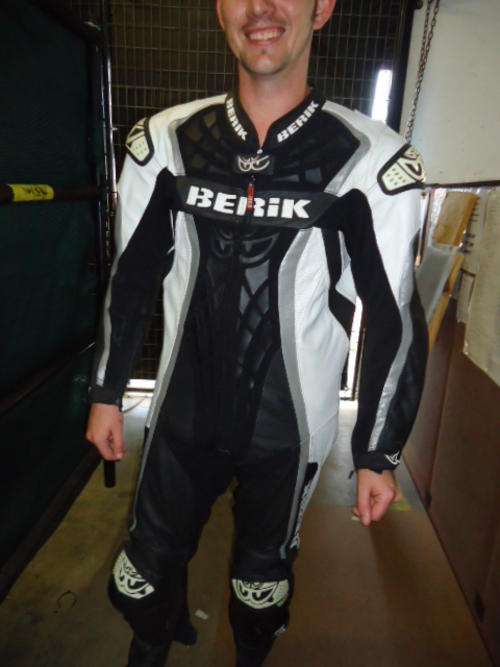 Berik Black and White Full Biker suit - Size 58