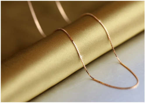 45CM SILVER PLATED ROSE GOLD CHAIN