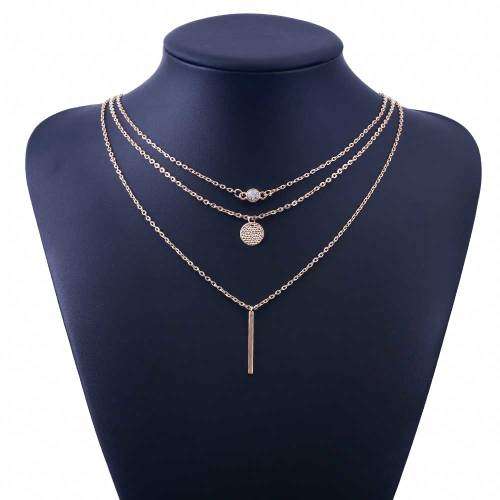 3  LAYER CHAIN NECKLACE - GOLD PLATED