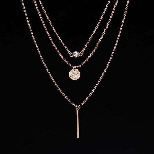 3  LAYER CHAIN NECKLACE - GOLD PLATED