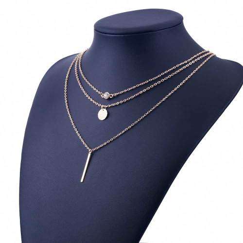 3  LAYER CHAIN NECKLACE - GOLD PLATED