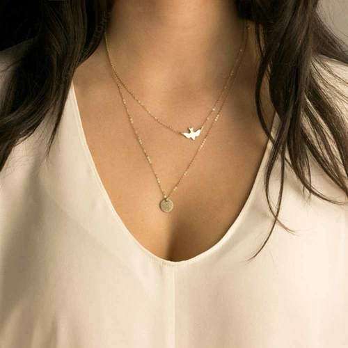 MULTI LAYER CHAIN NECKLACE - GOLD PLATED