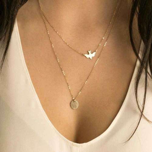 MULTI LAYER CHAIN NECKLACE - GOLD PLATED