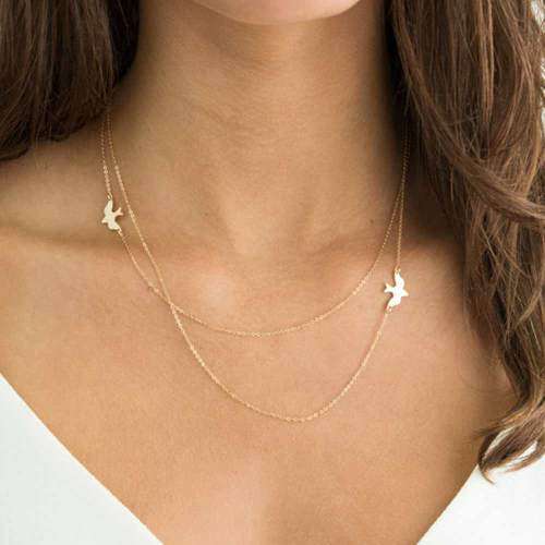 MULTI LAYER CHAIN NECKLACE - GOLD PLATED