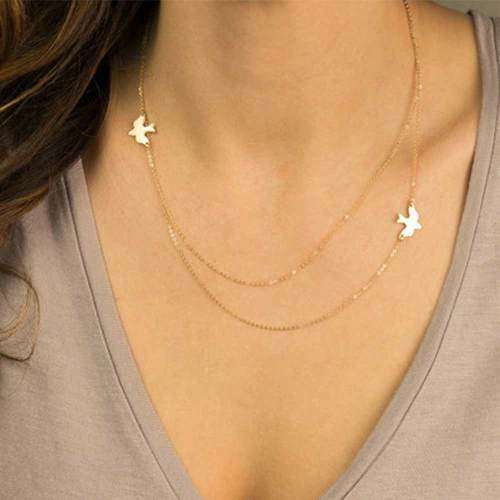 MULTI LAYER CHAIN NECKLACE - GOLD PLATED