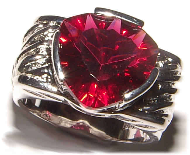 STUNNING NATURAL KUNZITE IN STERLING SILVER RING SIZE P OR 7.75