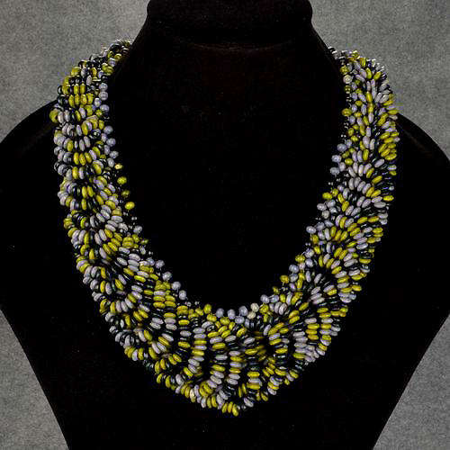 BOHEMIAN CHUNKY WOOD BEAD MULTICOLOR MULTILAYER NECKLACE