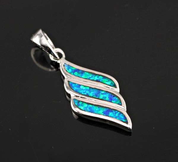 BLUE FIRE OPAL 925 SILVER PENDANT