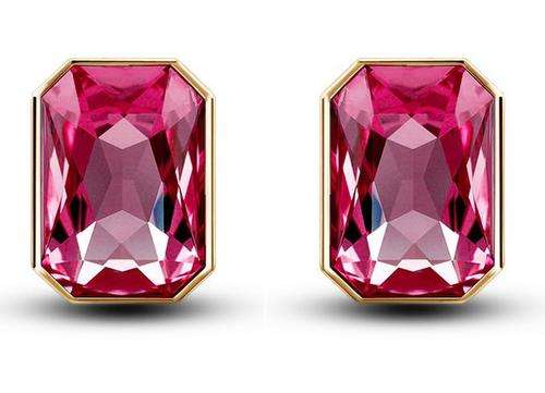 SWAROVSKI ELEMENTS CRYSTAL EARRING - PINK