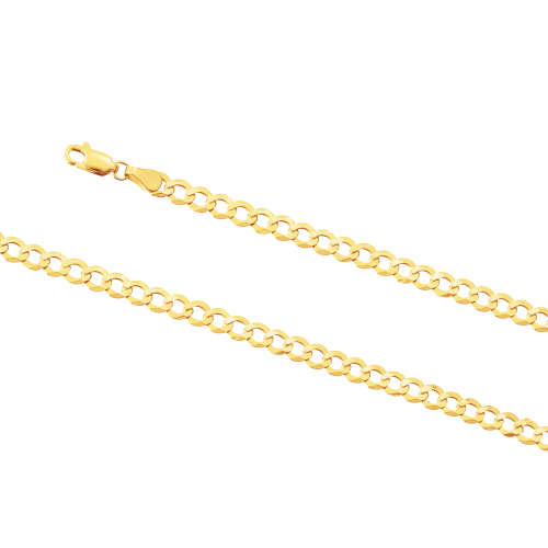 9ct Yellow Gold Flat Link Curb Chain
