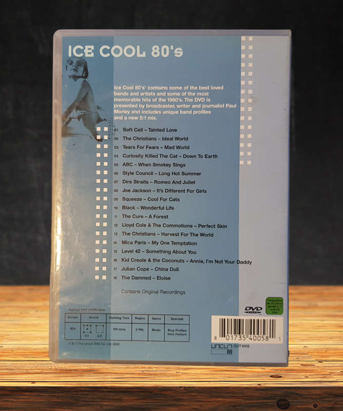 Ice Cool 80s 18 Classic Music Videos on DVD Ultimate 1980s Nostalgia! Preloved in Good Condition