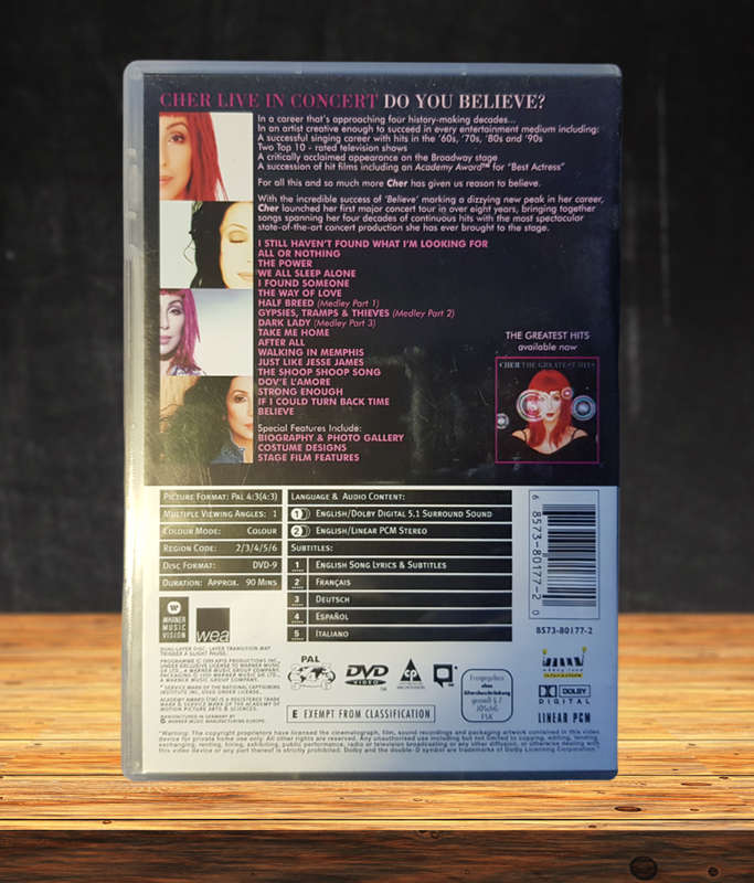 Cher Live in Concert DVD Preloved in Good Condition