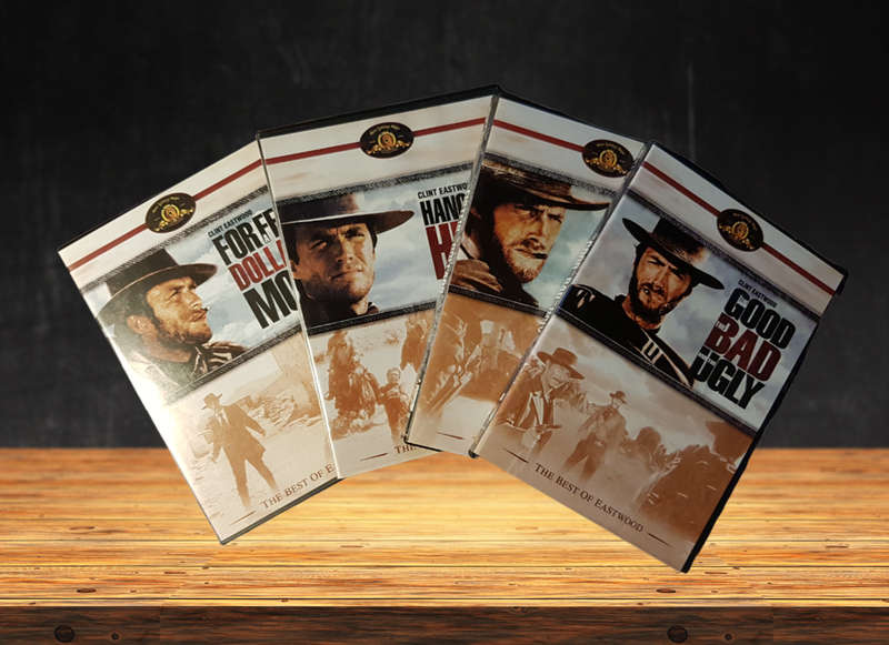 DVD 4-Disc Box Set Clint Eastwood 4 Movies Collection The Sergio Leone Anthology