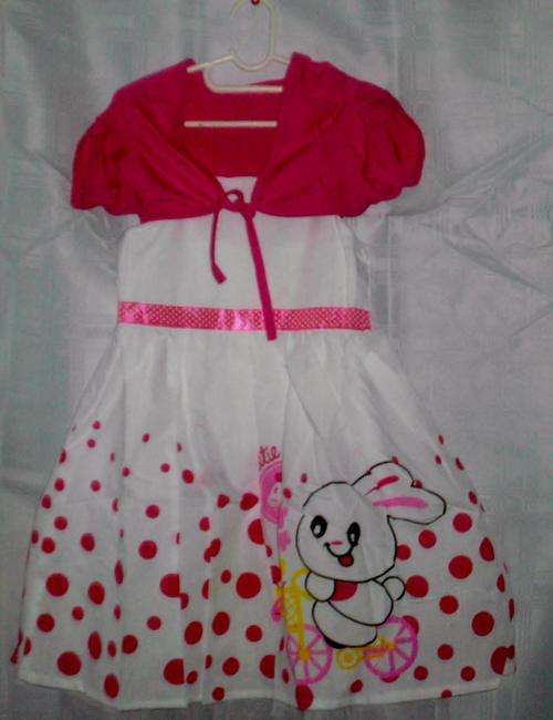 Adorable girl dress and small jacket; red. Girls age 2/3