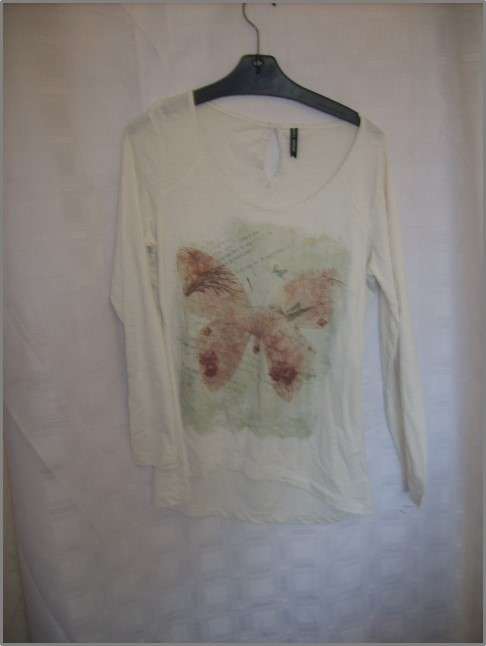 Mark Spencer long sleeve T-shirt with butterfly motive size medium