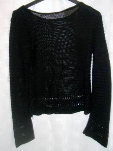 Crochet black jersey size medium
