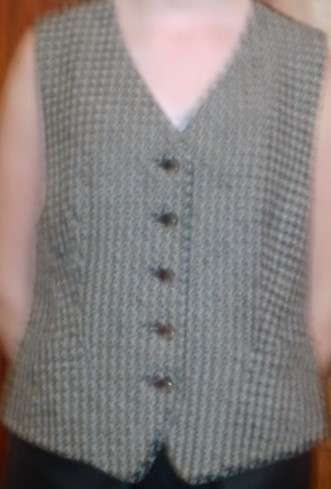 Waistcoat Mondi  Black with pink stripes. Size 36