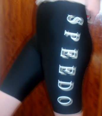 Speedo Cycling shorts. Speedo written on side. Small