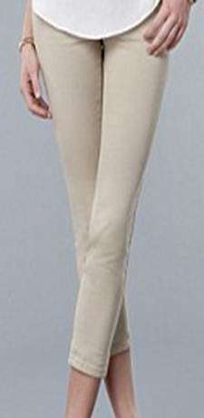 Cropped Khaki pants. Skinny fit. Size 38
