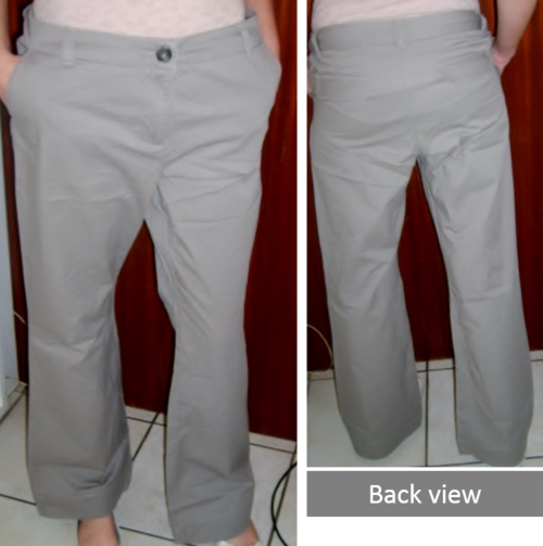 LIGHT CHARCOAL BOOTLEG PANTS, BLACK PINSTRIPE. WOOLWORTHS. SIZE 14. AS NEW