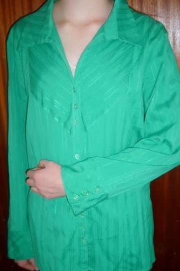 EMARALD GREEN L/S SHIRT. ML CLASSICS. SIZE 14. AS NEW