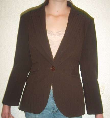 CHOCOLATE BROWN JACKET, SLIGHT STRETCH. KELSO. SIZE 10. AS NEW