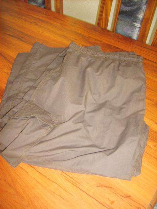 BROWN ELASTICATED PANTS. REAL CLOTHING. SIZE XXLARGE