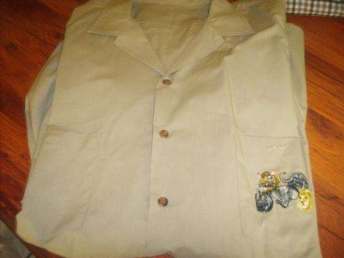 GREY SHIRT WITH BIG FIVE ON POCKET.  SIZE XXXLARGE. AS NEW
