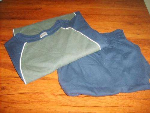 NAVY & GREEN PAJAMAS, SHORTS. EDGARS. 3XLARGE. CONDITION VERY GOOD