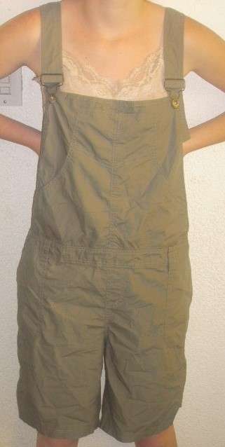 KHAKI DUNGAREE SHORTS. SIZE 16. AS NEW