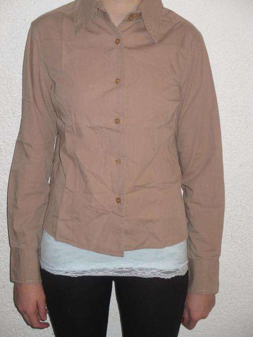 CAMEL SHIRT. LTD. SIZE 34. AS NEW