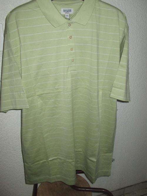 BRAND NEW RHODE ISLAND SHIRT. APPLE GREEN  & WHITE STRIPE.SIZE XXL. GOOD QUALITY NEW