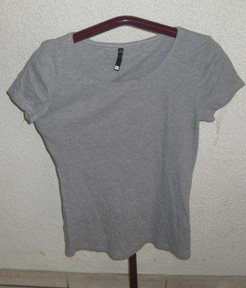 GREY BASIC T. WOOLWORTHS. SIZE MEDIUM. AS NEW