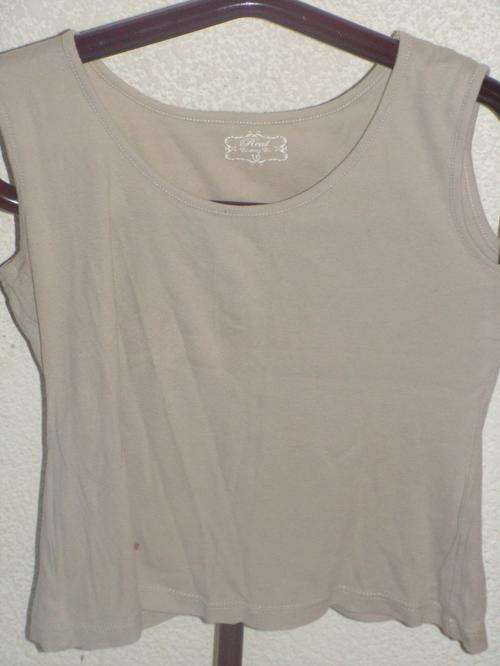 KHAKI VEST. SIZE 16. AS NEW