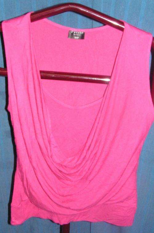 CHERISE PINK LAYERED TOP. KELSO PETITE. SIZE 12. AS NEW