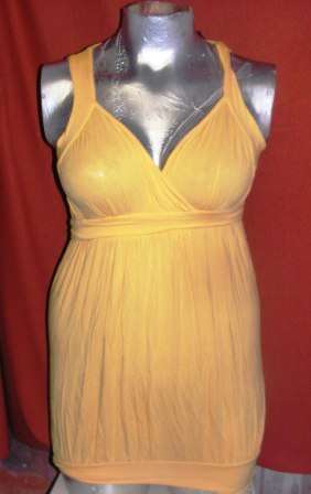 LONGER LENGTH YELLOW T TOP. FREE2BU. SIZE 14. CONDITION: AS NEW