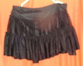 BLACK LACE MINI SKIRT. SIZE LARGE. CONDITION: VERY GOOD