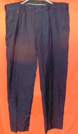 NAVY BLUE MEN'S FORMAL PANTS. MONATIC. WAIST 40; LENGTH 32. CONDITION: AS NEW