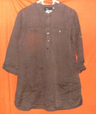 3/4 SLEEVE ARMY BROWN TOP. SIZE 14. CONDITION: AS NEW