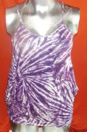 PURPLE & WHITE STRAPPY VOLOUMOUS TOP. INSYNC. SIZE MEDIUM. CONDITION: AS NEW