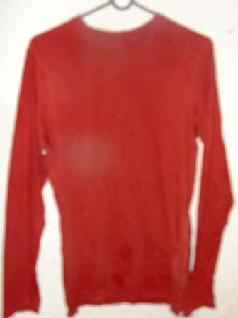 BURNT RED LONG SLEEVE T-SHIRT WOOLWORTHS MEDIUM CONDITION: VERY GOOD
