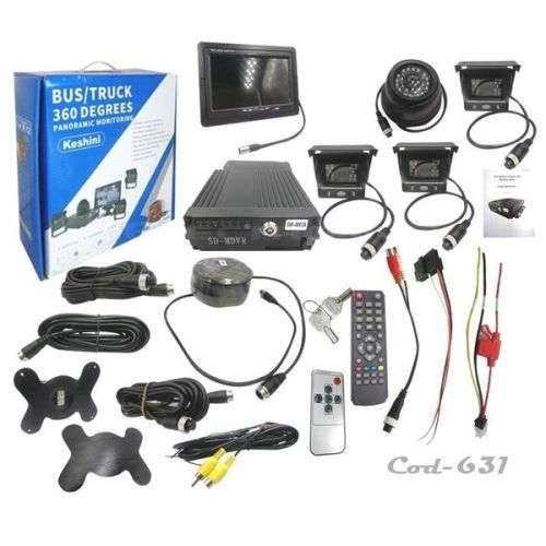 Kit Cameras Security Truck Collective Bus Monitor Dvr 360