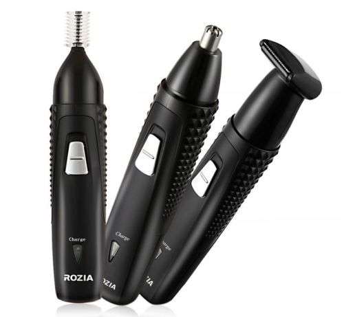 ROZIA 3 In 1 Nose Trimmer Kit,Hair Clipper Facial Care Tool Portable Shaver Cutting Kit Set Recharge