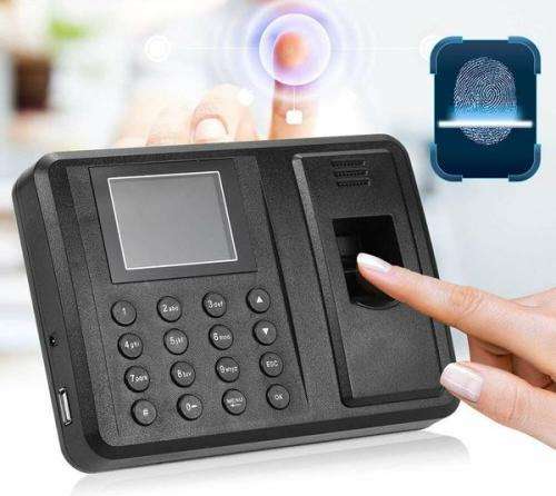 Fingerprint Time Attendance Machine - Black